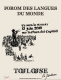 FOROM DES LANGUES DU MONDE 2010